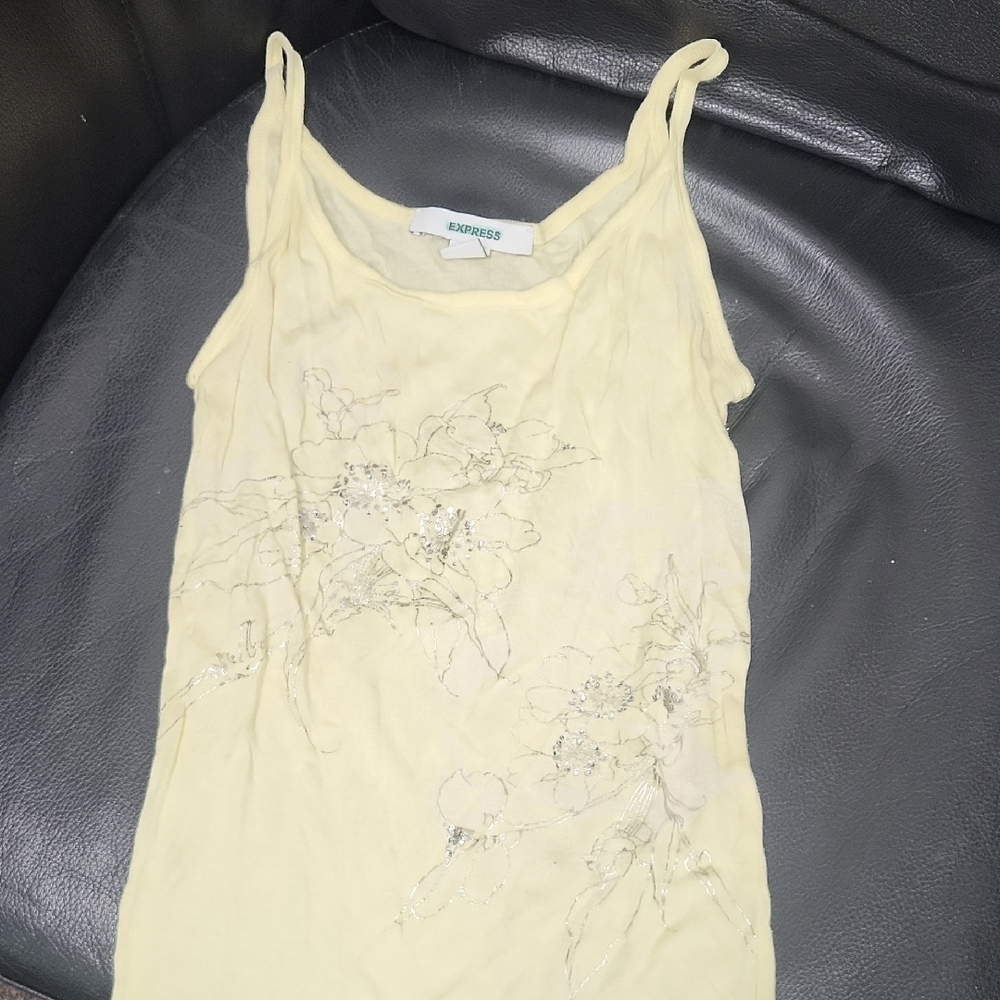 Express Cream Fitted Camisole NWOT